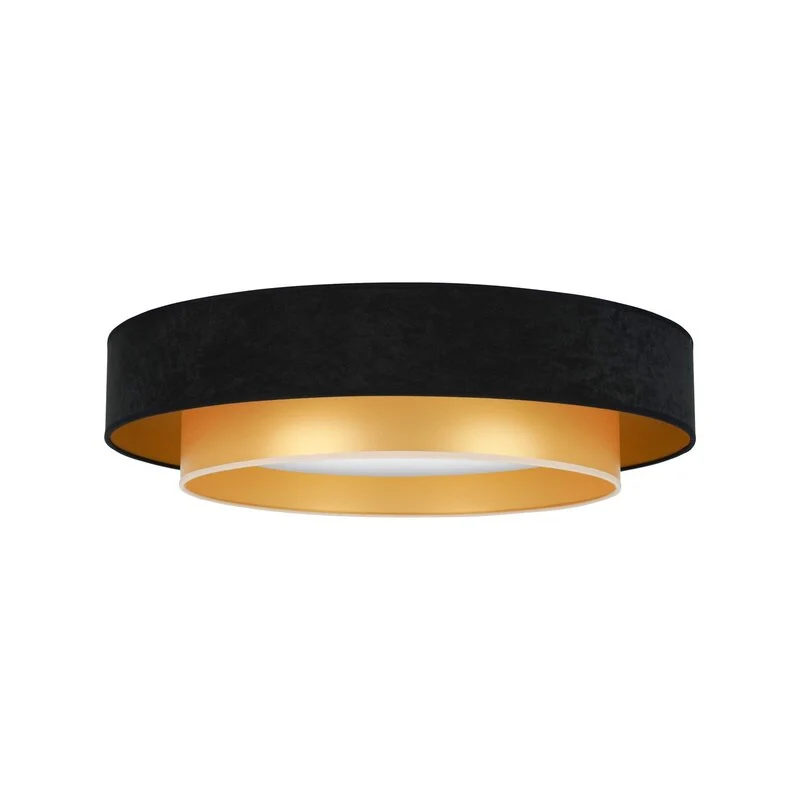 Luneta LED Deckenlampe Leuchte Fernbedienung schwarz gold Samt SIEHE TEXT/FOTO