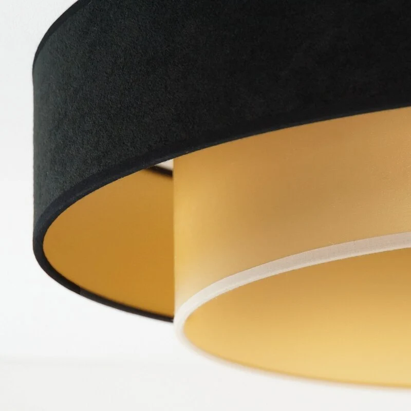 Luneta LED Deckenlampe Leuchte Fernbedienung schwarz gold Samt SIEHE TEXT/FOTO
