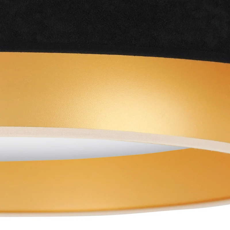 Luneta LED Deckenlampe Leuchte Fernbedienung schwarz gold Samt SIEHE TEXT/FOTO