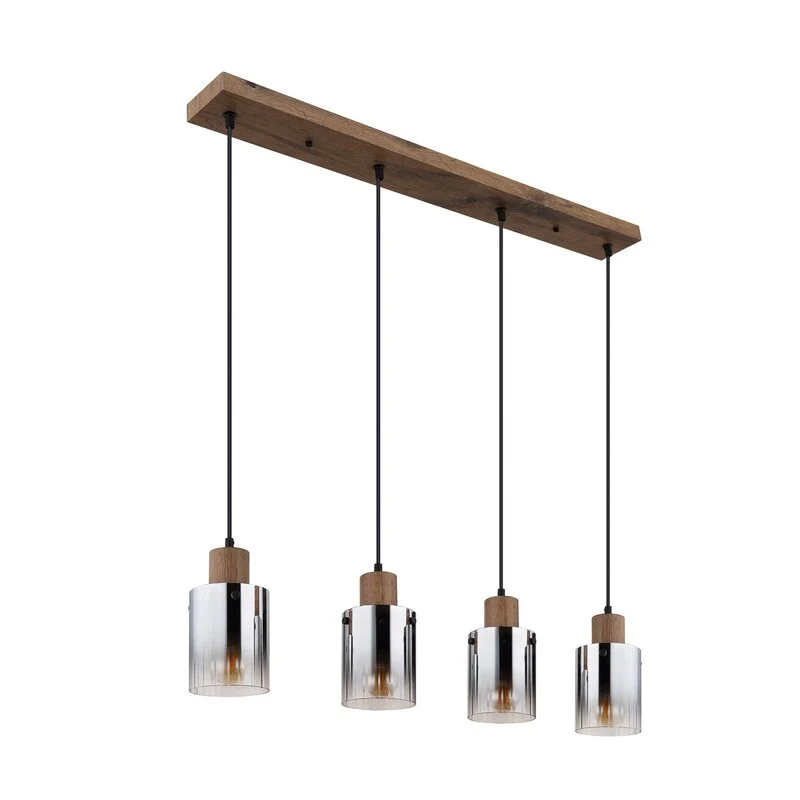 B-Ware Globo Hängeleuchte Pendelleuchte Lampe rauchgrau MDF Länge 105 cm braun