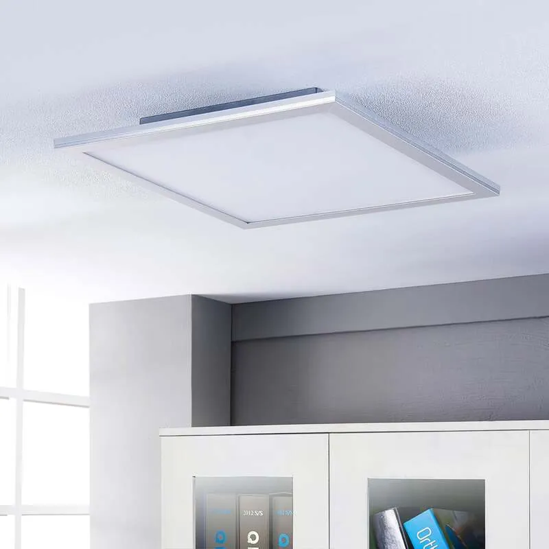 B-Ware Lindby LED Panel Deckenleuchte Deckenlampe CCT Fernbedienung weiß silber 62852