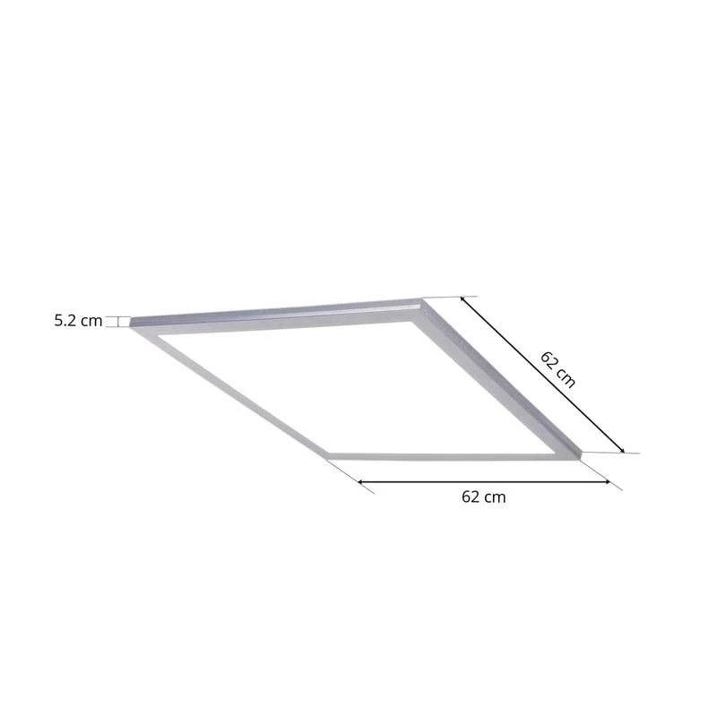 B-Ware Lindby LED Panel Deckenleuchte Deckenlampe CCT Fernbedienung weiß silber 62852