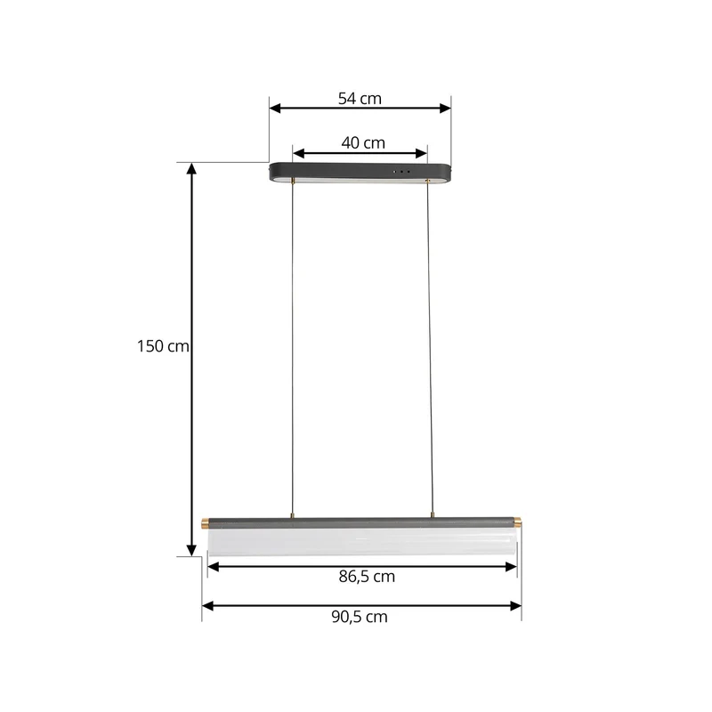 B-Ware Lucande Pendelleuchte Hängeleuchte LED transparent Acryl Metall Alania180