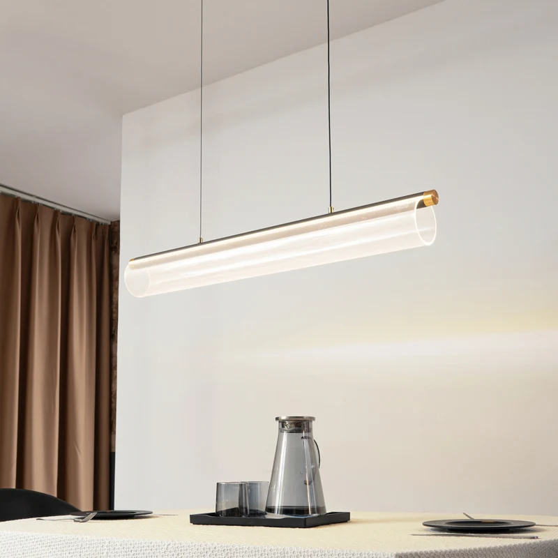 B-Ware Lucande Pendelleuchte Hängeleuchte LED transparent Acryl Metall Alania180