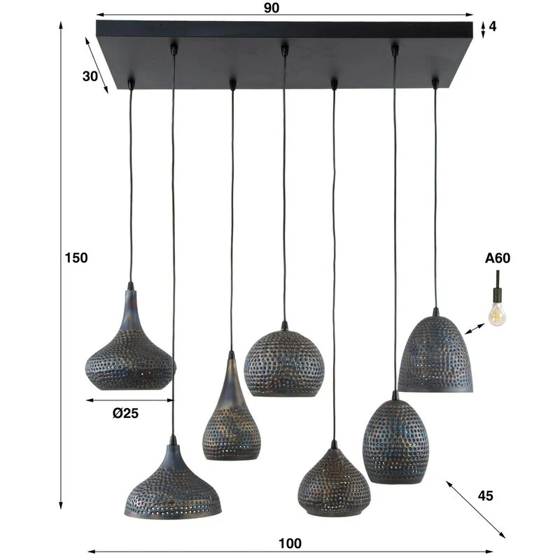 B-Ware Punchray Hängeleuchte Hängelampe Leuchte Lampe Pendelleuchte Pendellampe204