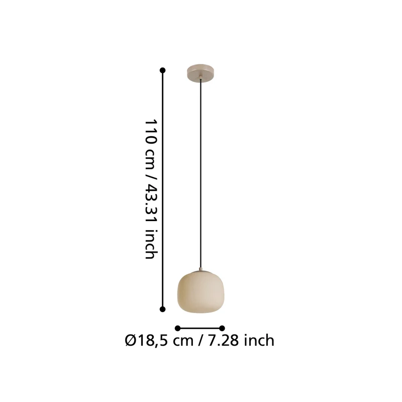 B-Ware EGLO Hängeleuchte Cominio Hängelampe Deckenlampe Leuchte taupe sand einflammig