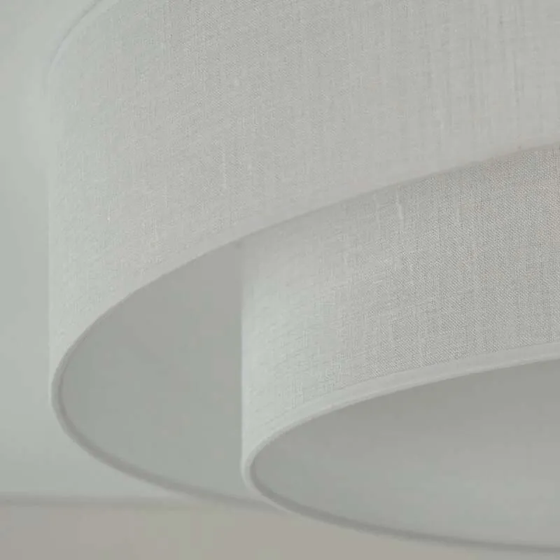 DUOLLA Deckenleuchte Deckenlampe LED Luneta weiß Fernbedienung dimmbar Textil282