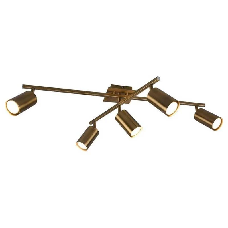 B-Ware Trio Lighting Deckenstrahler Marley Deckenlampe Deckenlicht altmessing 5-flam565