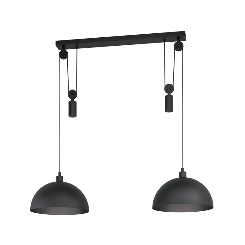 B-Ware EGLO Pendellampe Hängelampe Winkworth schwarz 2flg Länge 118cm Metall Lampe Spot