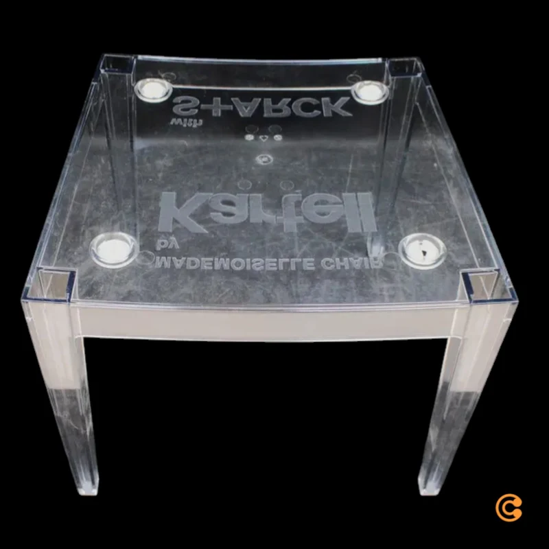 B-Ware Kartell Armlehnstuhl Mademoiselle Rubelli Brown mit Stuhlbeinen SIEHE TEXT/FOTO