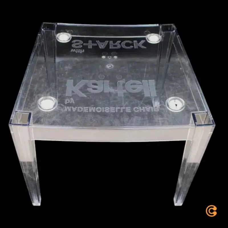 B-Ware Kartell Armlehnstuhl Mademoiselle Rubelli Brown mit Stuhlbeinen SIEHE TEXT/FOTO