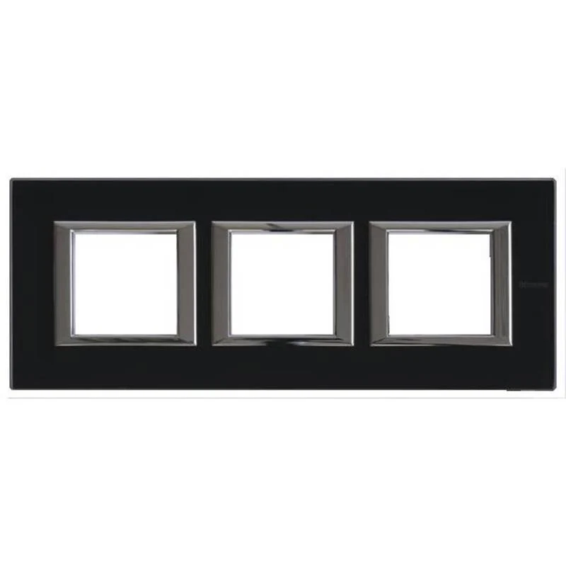 LEGRAND Rahmen Abdeckrahmen Glas Nachtschwarz 3fach SIEHE TEXT/FOTO