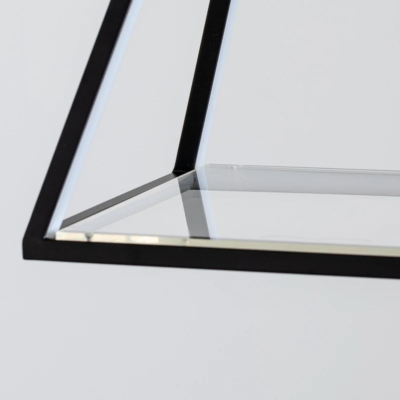 B-Ware Lucande Pendelleuchte Hängeleuchte LED Mensola Aluminium schwarz 75 cm