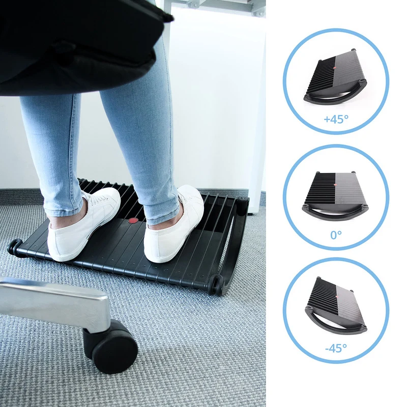 B-Ware hjh OFFICE Fußstütze Ablage PODI Kunststoff schwarz ergonomisch Wippfunktion
