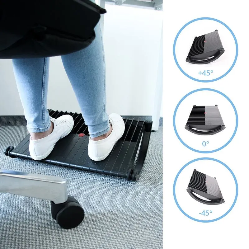 B-Ware hjh OFFICE Fußstütze Ablage PODI Kunststoff schwarz ergonomisch Wippfunktion