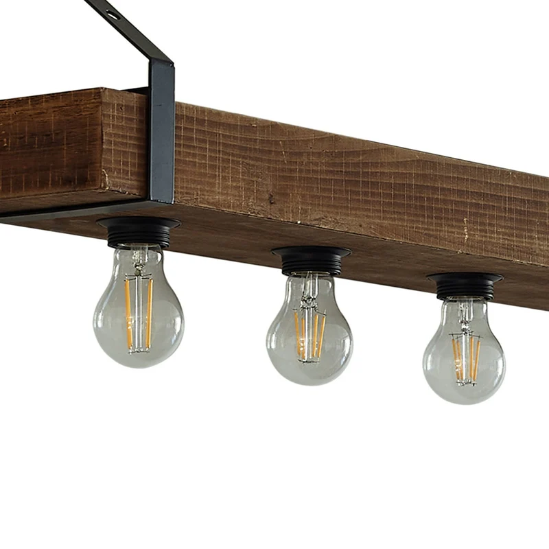 B-Ware Lindby Wandleuchte Vatana Holz Stecker USB-Port 80 cm Wandlampe Lampe Leuchte