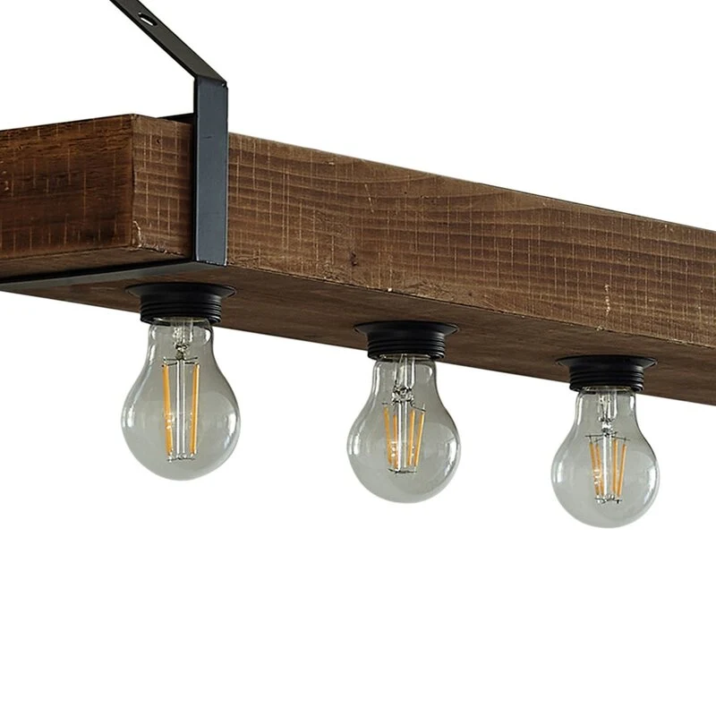 B-Ware Lindby Wandleuchte Vatana Holz Stecker USB-Port 80 cm Wandlampe Lampe Leuchte