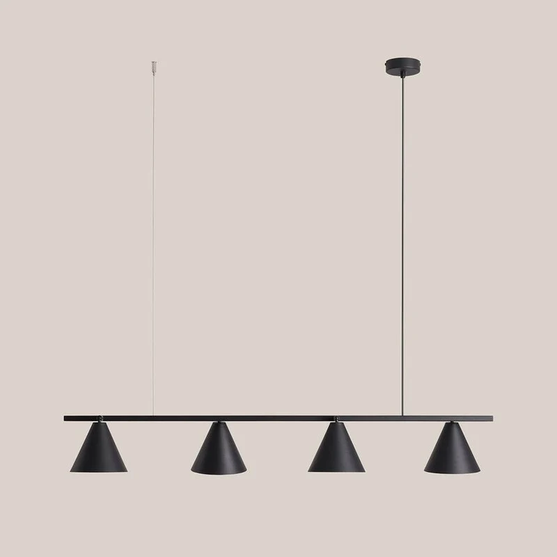 B-Ware ALDEX Hängeleuchte Lampe Pendelleuchte schwarz Metall 4-flammig Kegel Leuchte