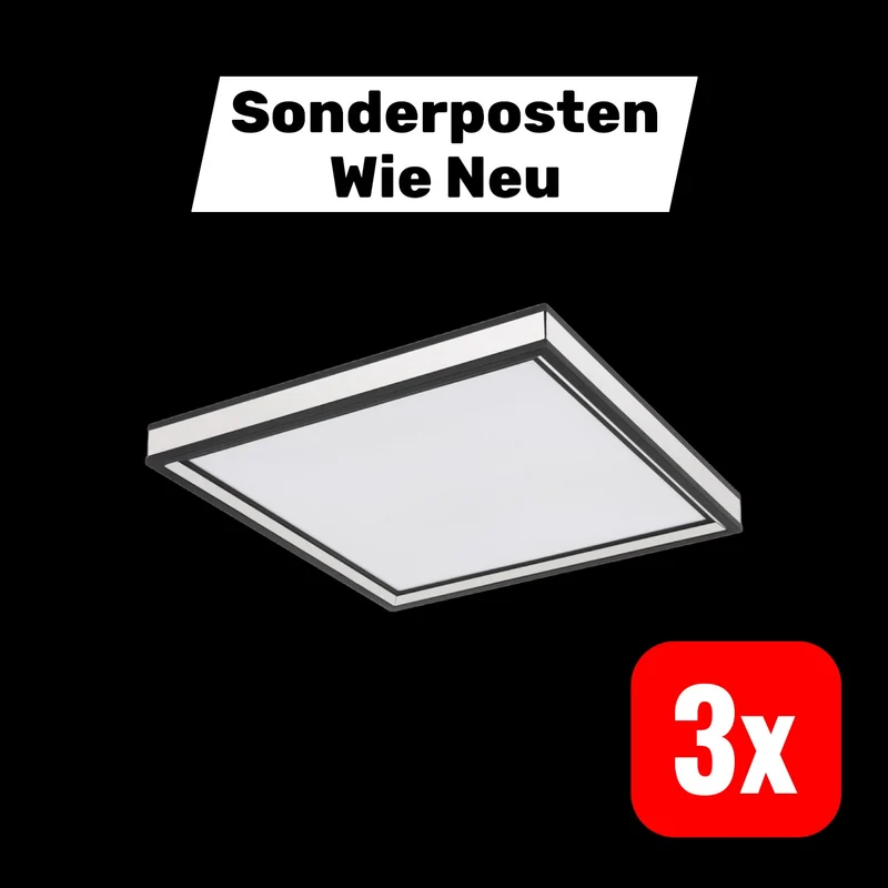 B-Ware Globo Lighting Deckenleuchte Lampe LED Jessy opal schwarz Leuchtmittel inklusive