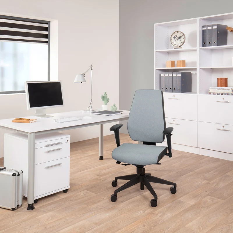 B-Ware hjh OFFICE Bürostuhl Drehstuhl PRO-TEC 500 dunkelgrau hellgrau Armlehnen