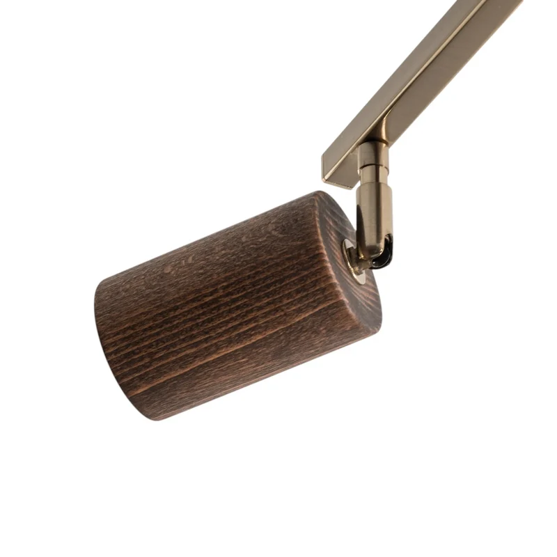 B-Ware Lucea Legno Deckenspot Leuchte Spot Deckenleuchte 3-flammig braun messing Holz