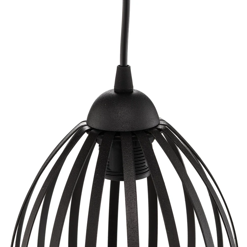B-Ware HELAM Dali Hängeleuchte Pendelleuchte Lampe einflammig Schwarz Eisen E27 Leuchte