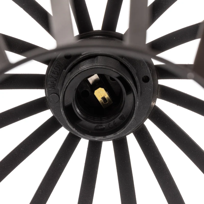 B-Ware HELAM Dali Hängeleuchte Pendelleuchte Lampe einflammig Schwarz Eisen E27 Leuchte