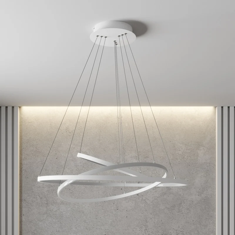B-Ware Lucande Pendelleuchte Pendellampe LED Ezana weiß Metall Inneneinrichtung dimm920