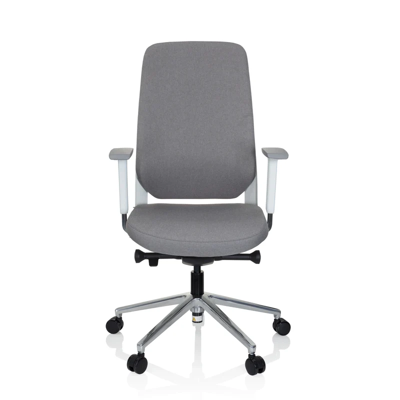 B-Ware hjh OFFICE Bürostuhl Drehsessel Stuhl grau Synchronmechanik Armlehnen Möbel