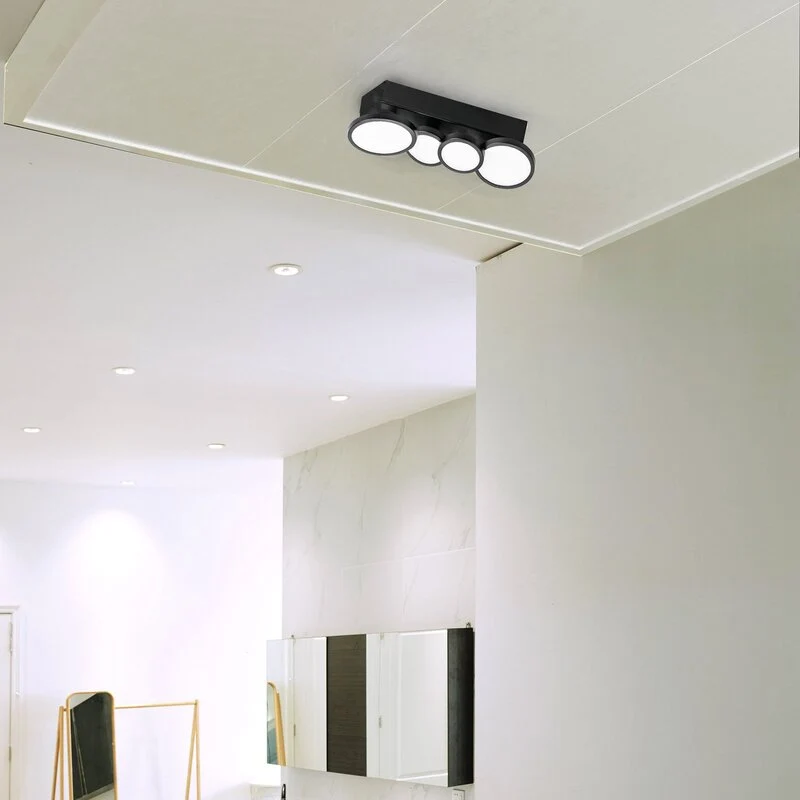 B-Ware LIGHTME Deckenleuchte Deckenlampe LED Aqua GU10 schwarz Lampen austauschbar964