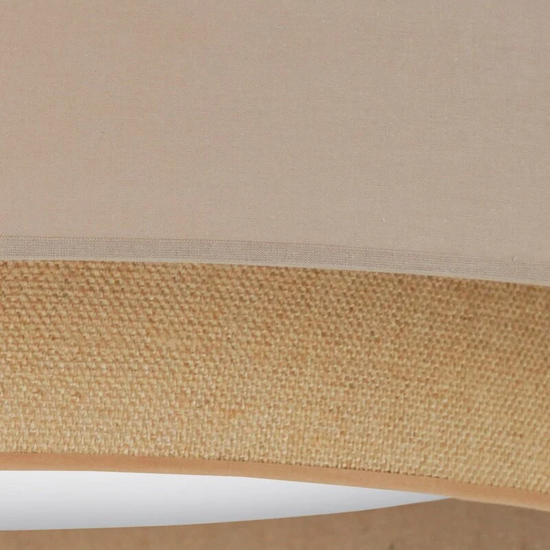 B-Ware Duolla Deckenleuchte Deckenlampe LED Textil braun Luneta Fernbedienung dimm649