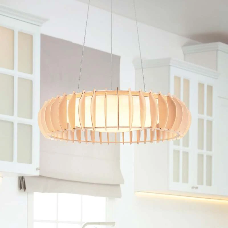 B-Ware Monte Pendelleuchte Hängelampe LED Lampe Holz hell CCT weiß Esszimmer Licht668