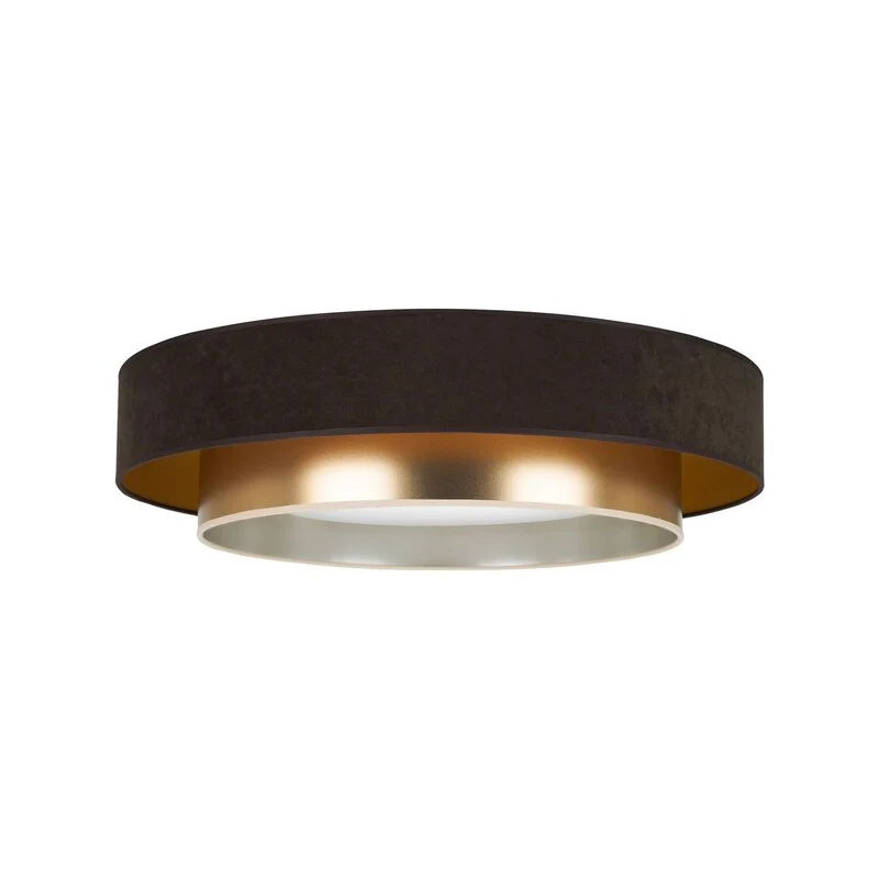 Luneta Deckenlampe Deckenleuchte LED Samt braun gold Fernbedienung dimmbar