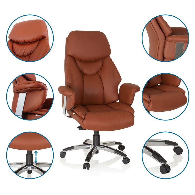 B-Ware hjh OFFICE PRADO Kunstleder Luxus Chefsessel Schreibtischstuhl Drehstuhl Stuhl