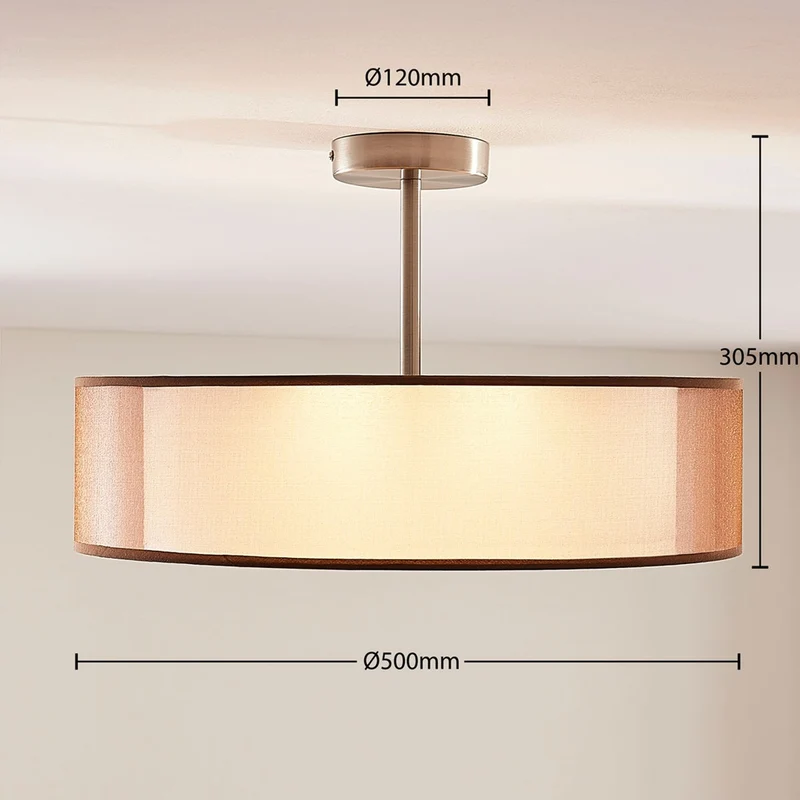 B-Ware Lindby LED-Deckenlampe Pikka Deckenlampe Lampe Leuchte 3-stufig dimmbar braun