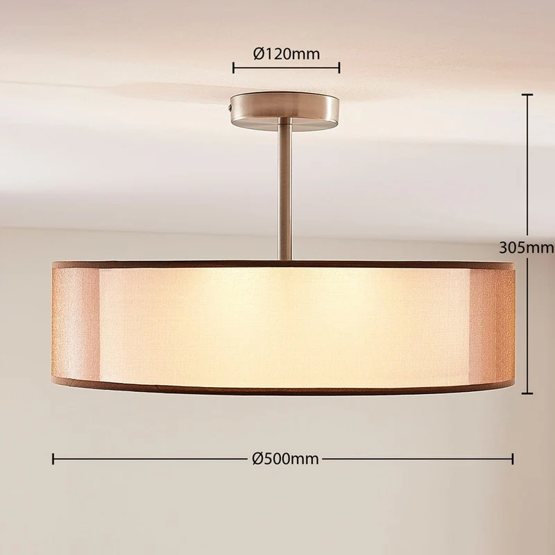 B-Ware Lindby LED-Deckenlampe Pikka Deckenlampe Lampe Leuchte 3-stufig dimmbar braun