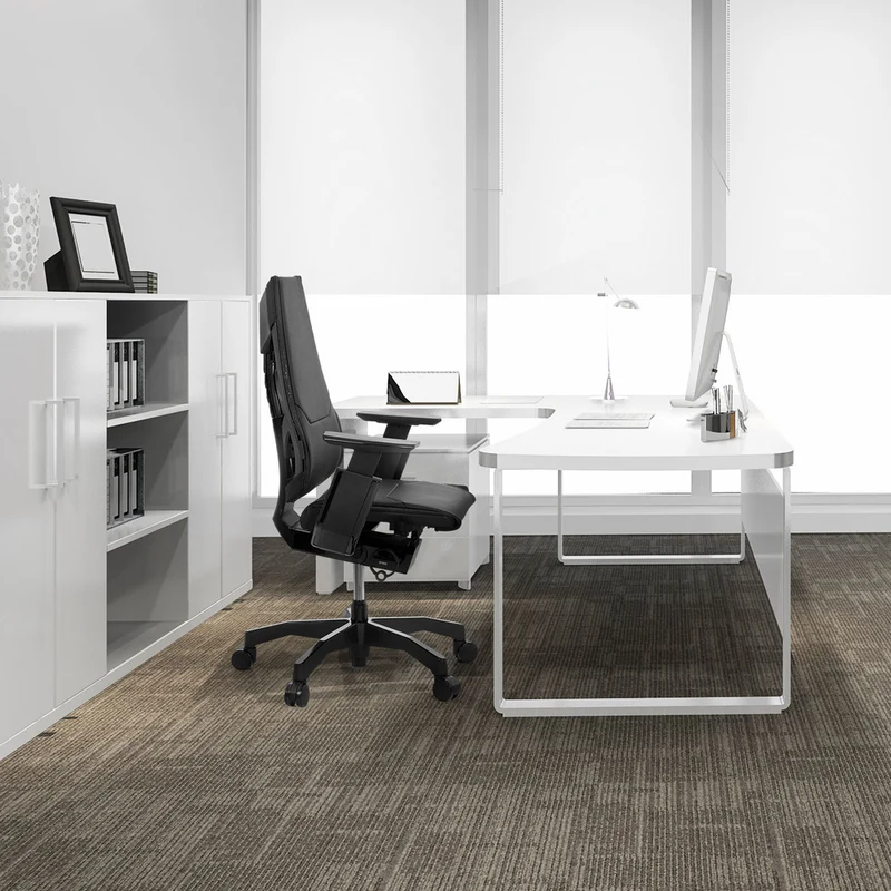 B-Ware hjh OFFICE Bürostuhl Drehstuhl Stuhl GENIDIA BLACK Leder schwarz Lordosenstüt175
