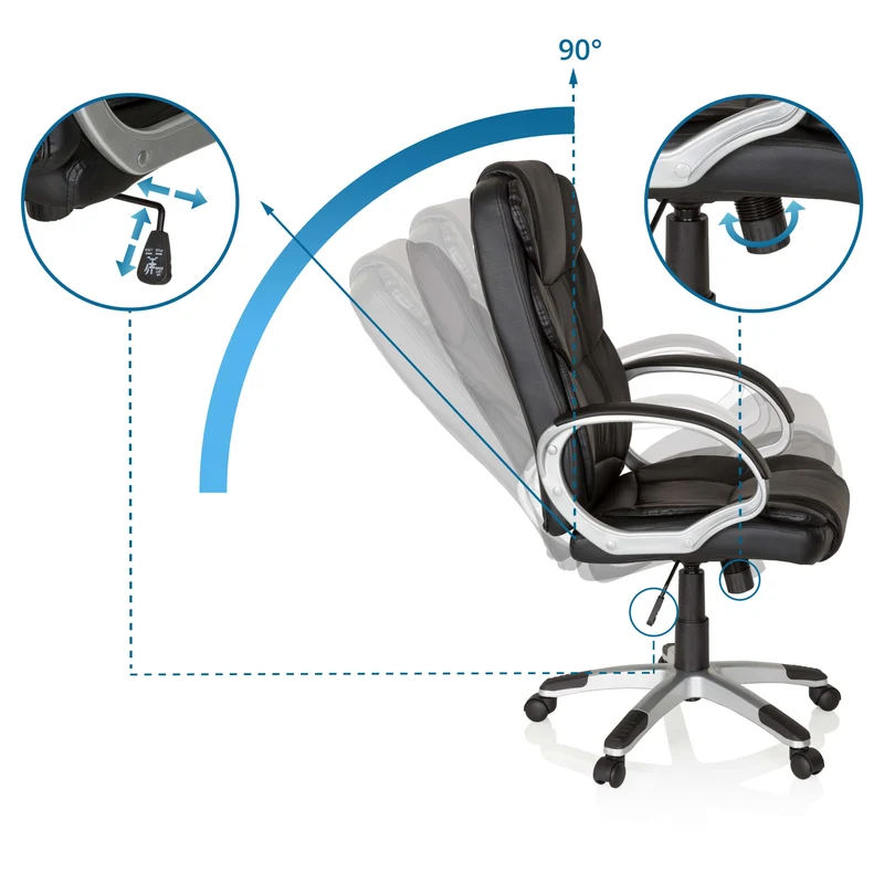 B-Ware MyBuero Chefsessel RELAX BY155 Stuhl Bürostuhl Schreibtischstuhl Sessel schwarz