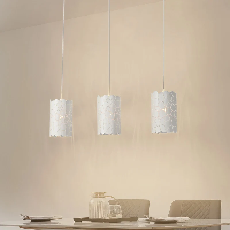 B-Ware Lindby Hängeleuchte Pendelleuchte Aralena weiß 3-flammig E27 LED Länge 92 cm