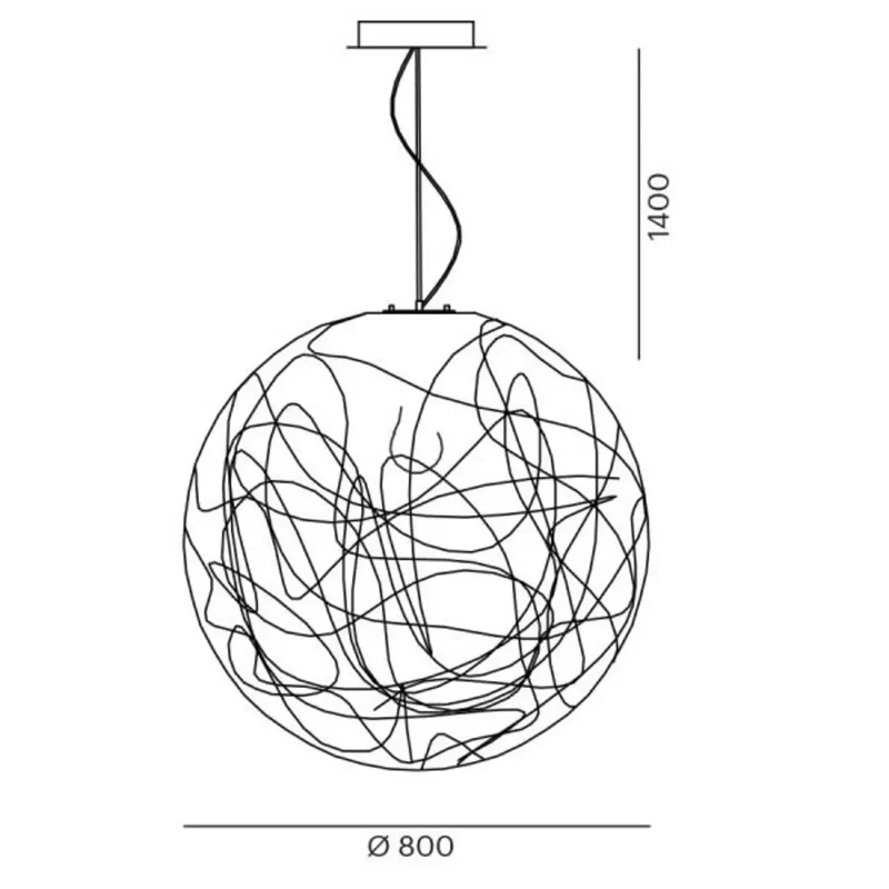 B-Ware Molto Luce Diovis Pendelleuchte Ø 80 cm Deckenleuchte Hängelampe Designer