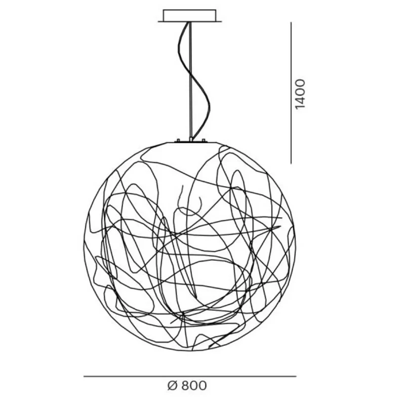 B-Ware Molto Luce Diovis Pendelleuchte Ø 80 cm Deckenleuchte Hängelampe Designer