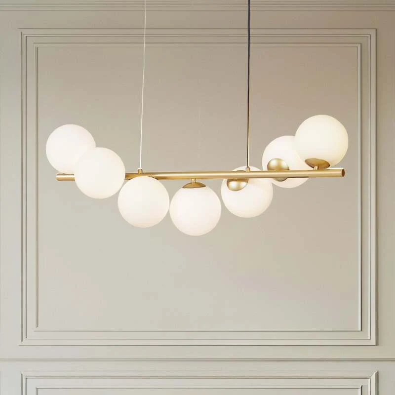 B-Ware Lucande Hängeleuchte Isandro gold opal Deckenlampe Deckenleuchte SIEHE TEXT/FOTO