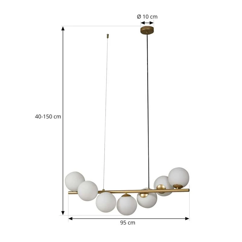 B-Ware Lucande Hängeleuchte Isandro gold opal Deckenlampe Deckenleuchte SIEHE TEXT/FOTO
