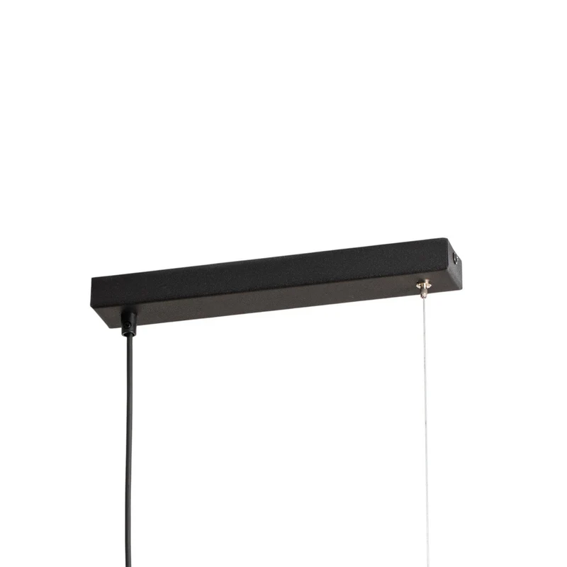 B-Ware Teo Hängeleuchte Pendelleuchte LED Holz schwarz Metall Touchdimmer Kiefer 126 cm