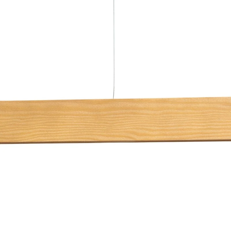 B-Ware Teo Hängeleuchte Pendelleuchte LED Holz schwarz Metall Touchdimmer Kiefer 126 cm