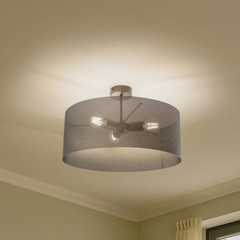 B-Ware Domiluce Deckenlampe Leuchte Zofia kaffeebraun Metall E27 50cm 3-flammig Lampe