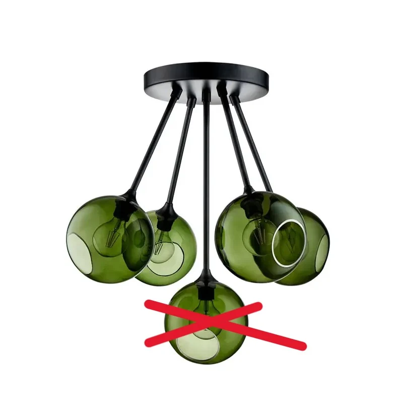 B-Ware DESIGN BY US Ballroom Deckenleuchte Molecule Lampen Glas grün SIEHE TEXT/FOTO
