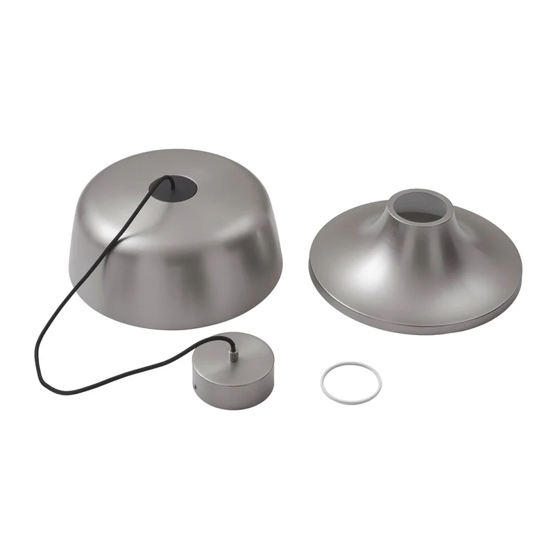 B-Ware Lucande Pendelleuchte Hängeleuchte LED grau Aluminium Wohnraum Beleuchtung