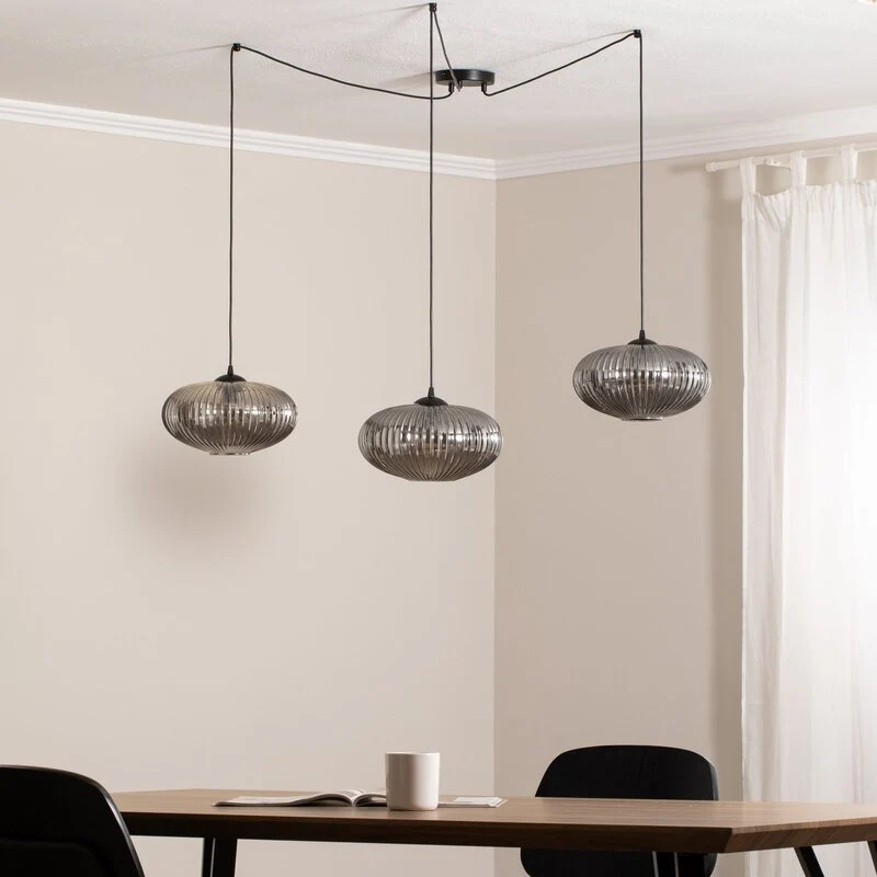 B-Ware Hängelampe Origo Deckenleuchte Glasleuchte Glas rauchfarben SIEHE TEXT/FOTO