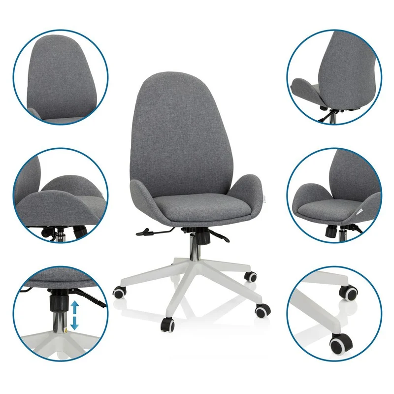 B-Ware hjh OFFICE Bürostuhl Drehstuhl AVEA I Computerstuhl Büro-Stuhl Stuhl Stoff g335